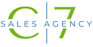 C7 Sales Agency logo for C7 Sales Agency offering sales enablement services such as sales skills training, content, technology tools (CRM, Marketing Automation) Sales strategy, sales planning and sales measurement and metrics.